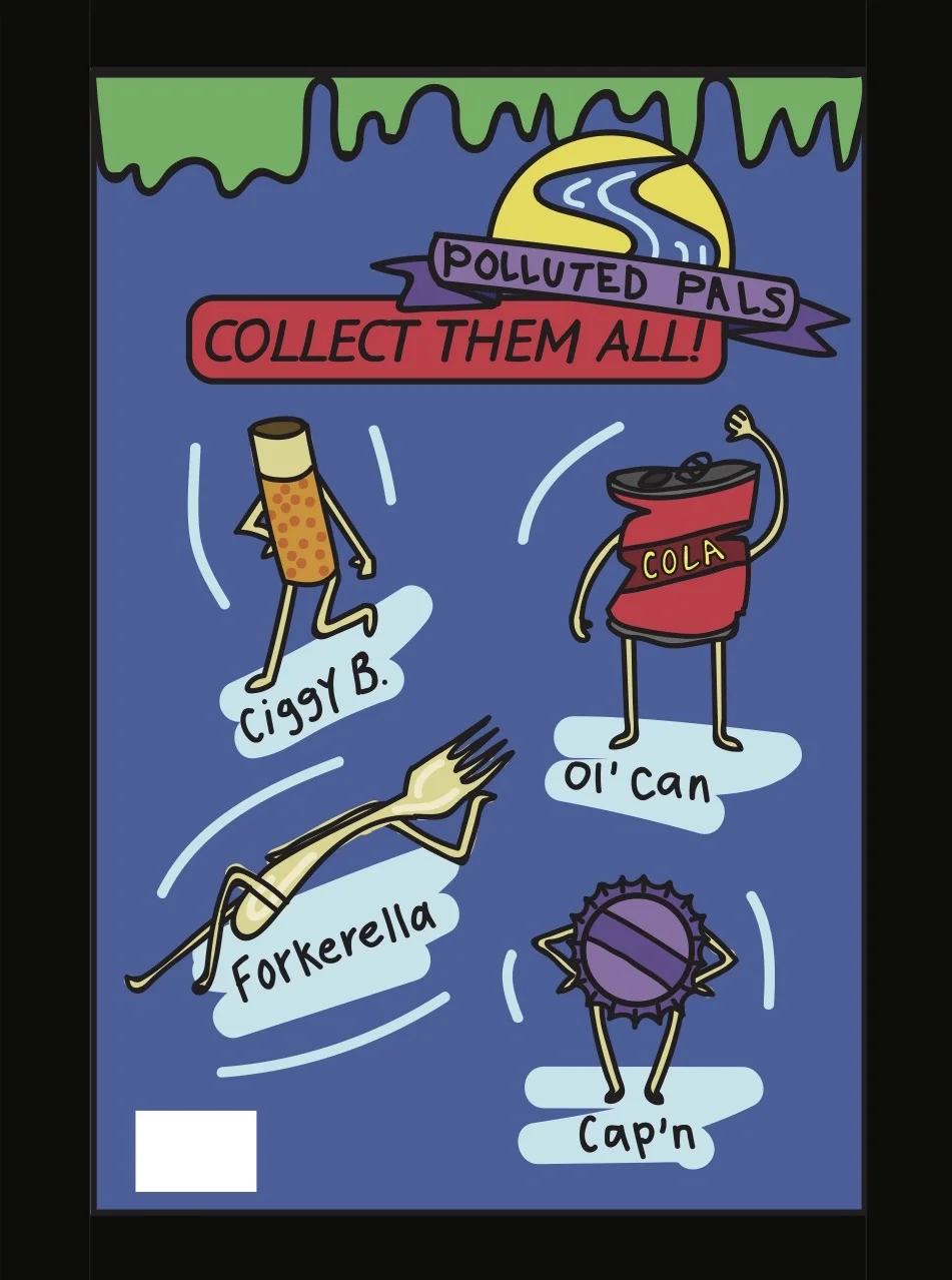 Back of the box, displaying the rest of the collectable pals.