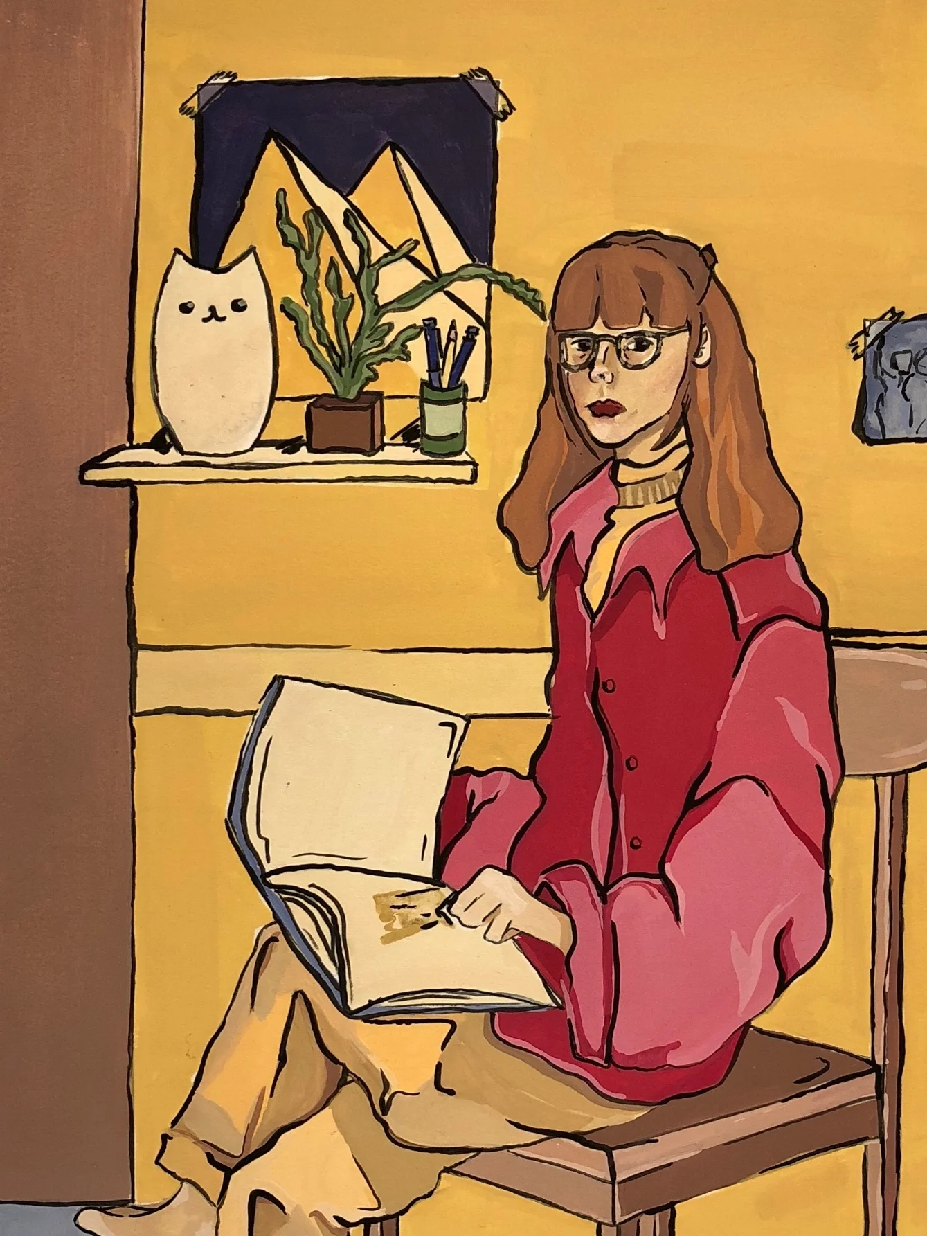 An illustration I illustrated of me as an illustrator, illustrating … wow!