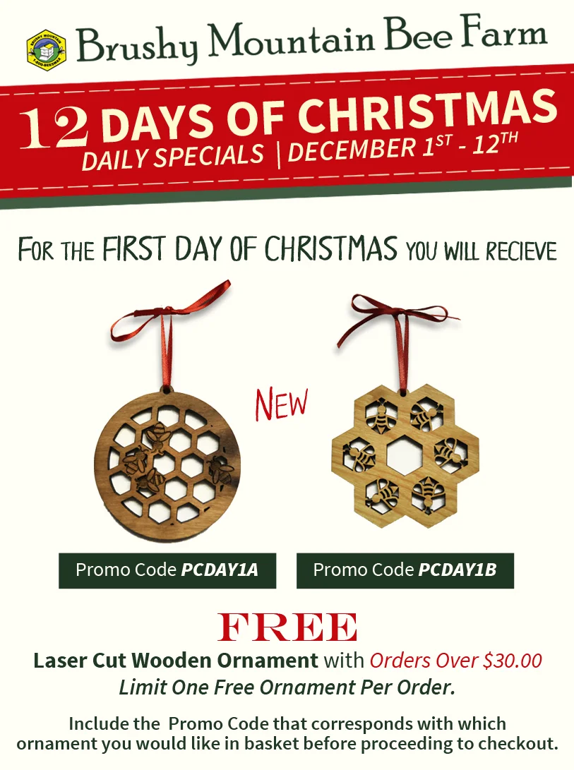Design and layout used for yearly Christmas e-mail campaign with Brushy Mountain Bee Farm. Software Used: Photoshop