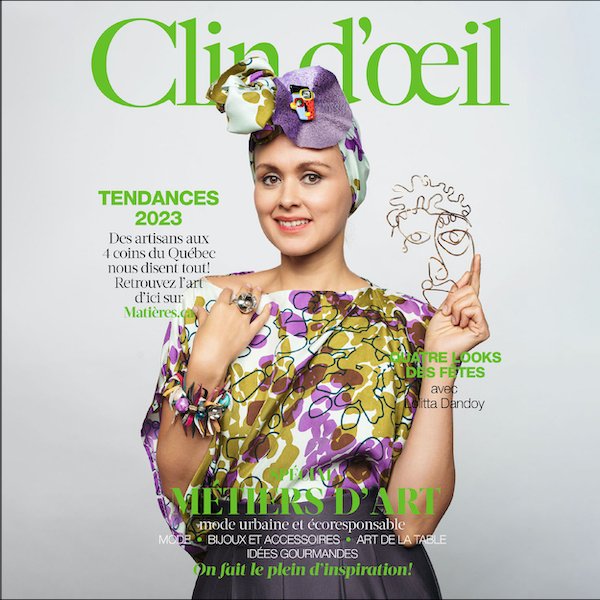 Couverture numérique du magazine Clin d'Oeil avec la journaliste mode et mannequin Lolitta Dandoy