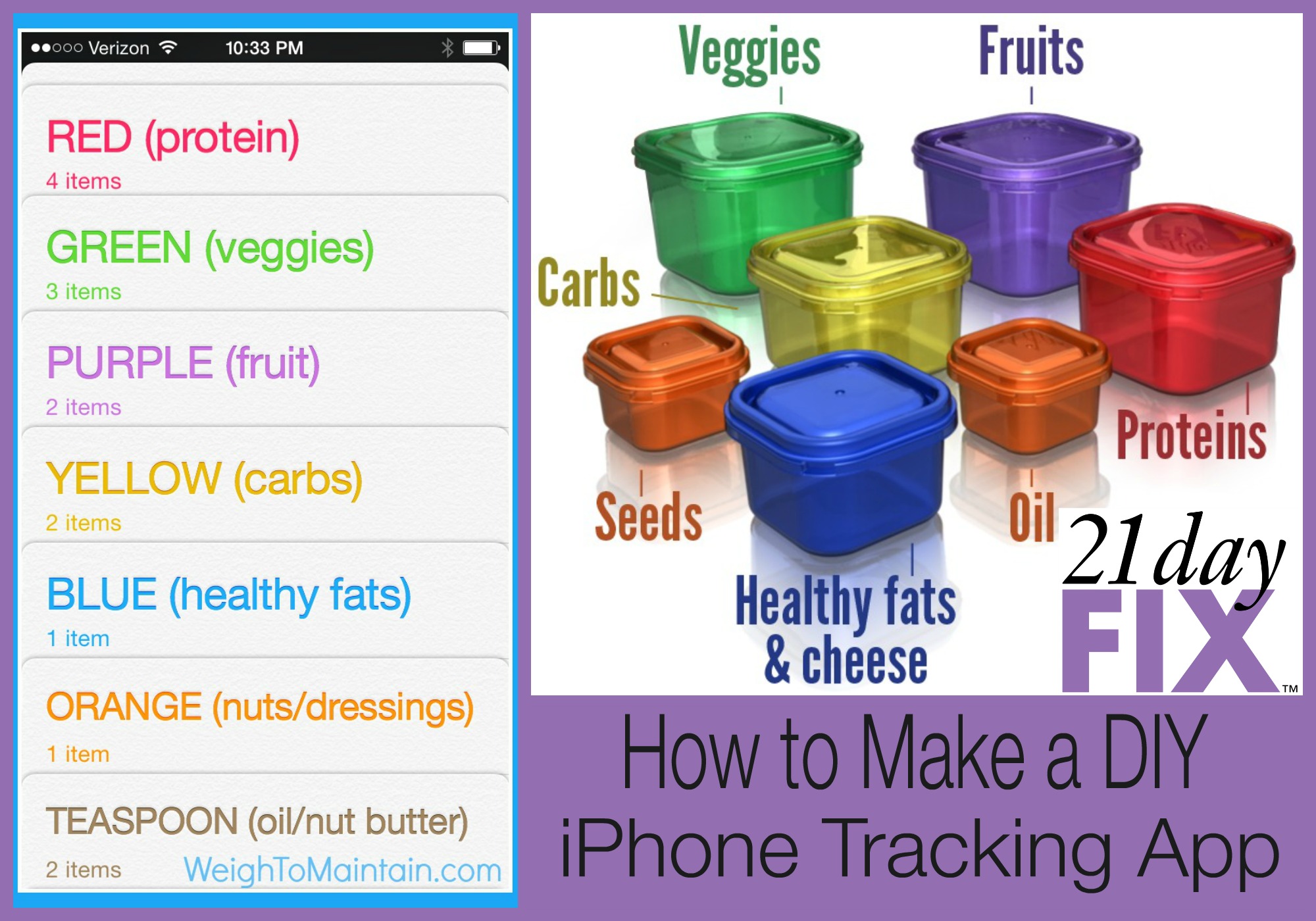 How to Make Your Own 21 Day Fix Tracker App - Use iPhone Reminders — PLAN A  HEALTHY LIFE