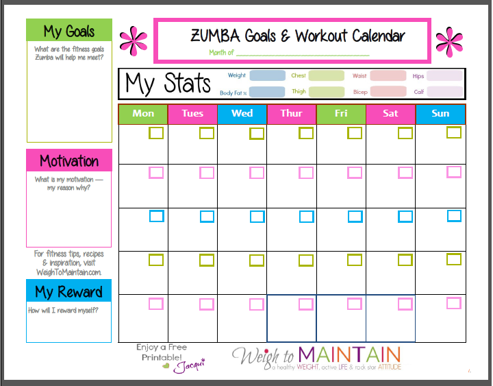 Zumba Diet Chart