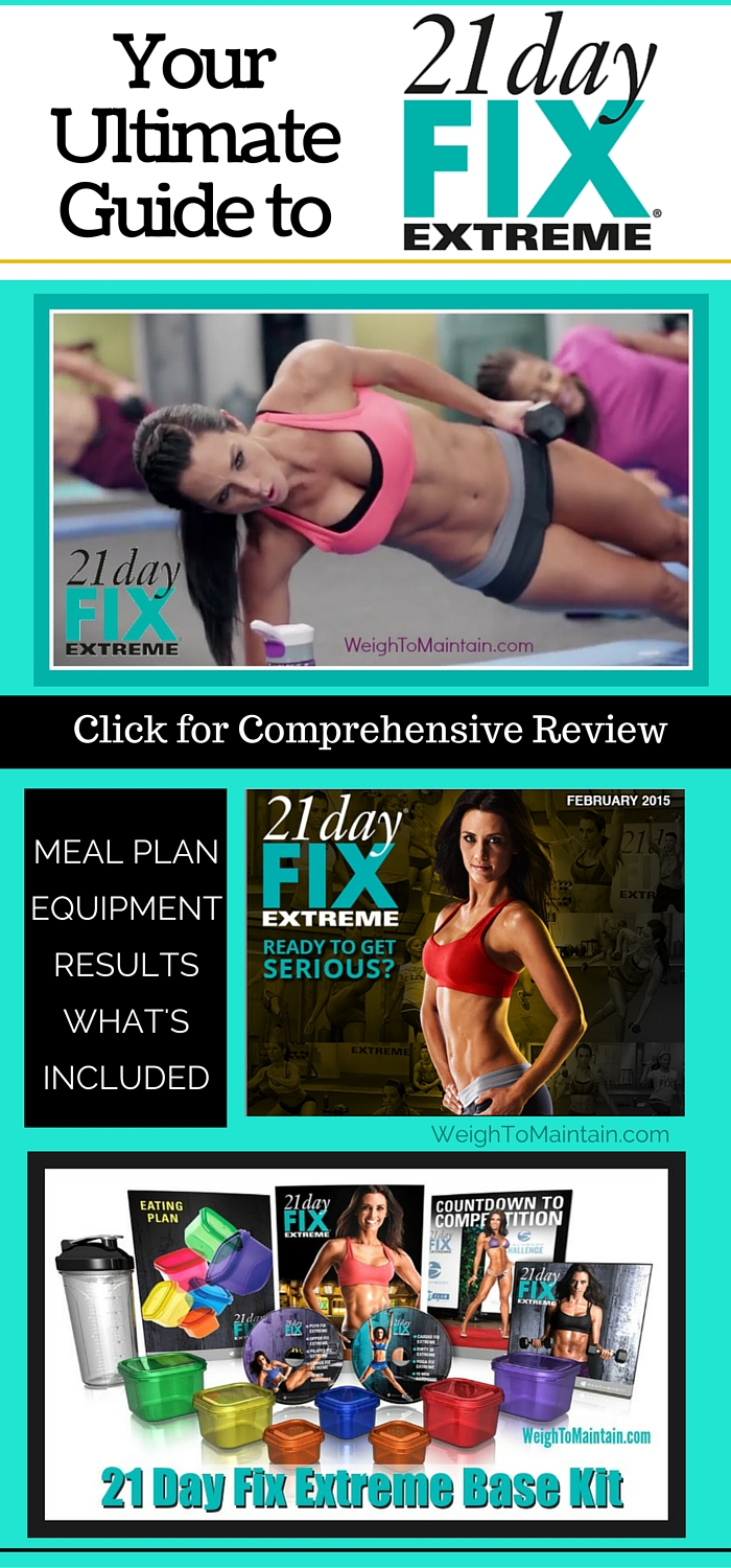 Easy 21 Day Fix Extreme Meal Plan (Countdown to Competition)