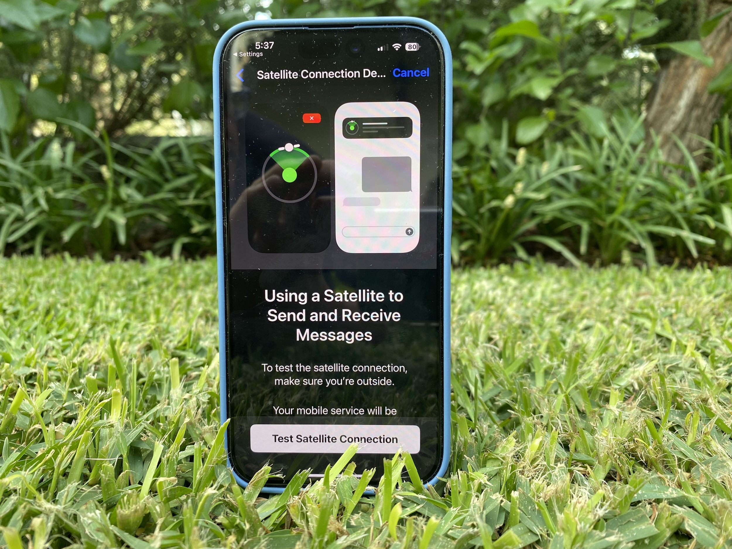 Emergency SOS via satellite on iPhone