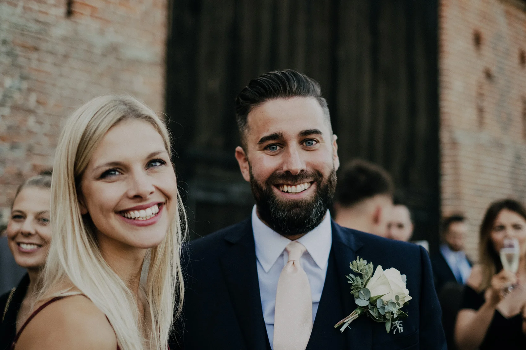 Wedding Guests a Norfolk Barn Wedding