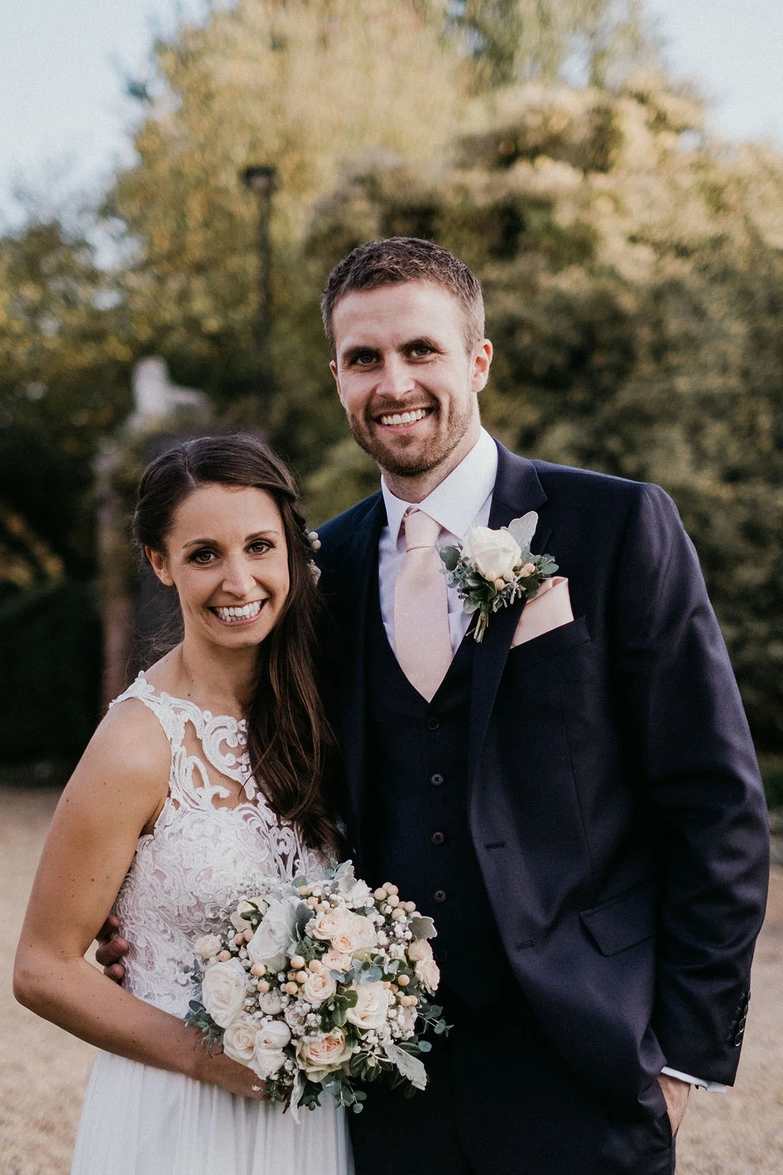 Relaxed Bride and Groom Portrait