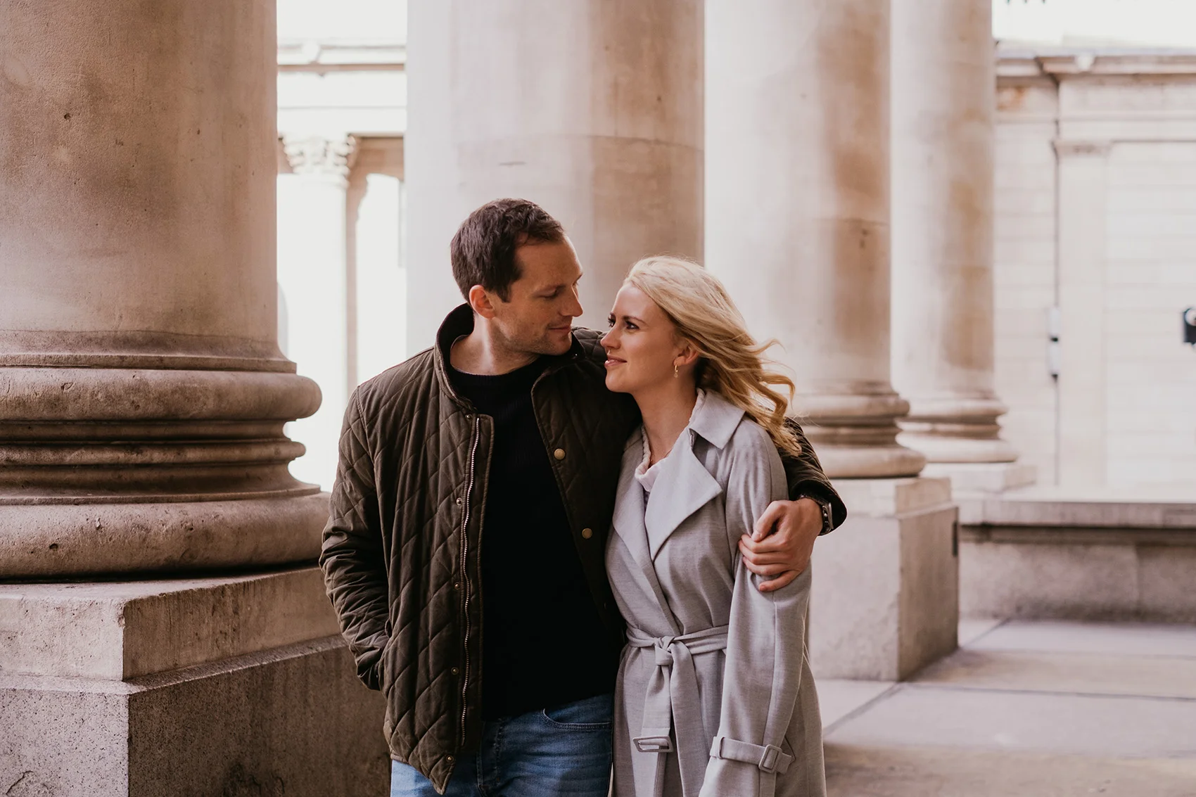 Relaxed engagement photography in central London