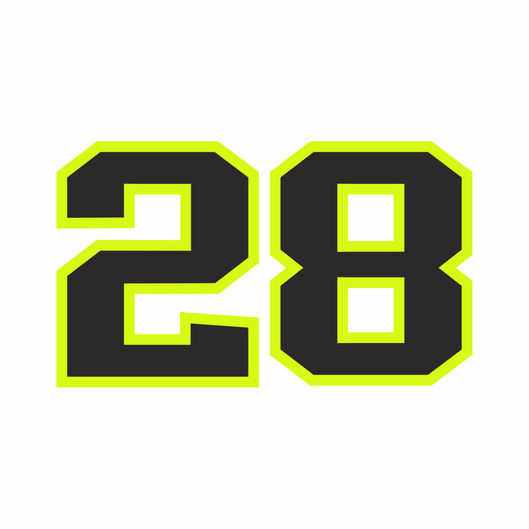 NUMBER 28 YELLOW FLUORESCENT.gif