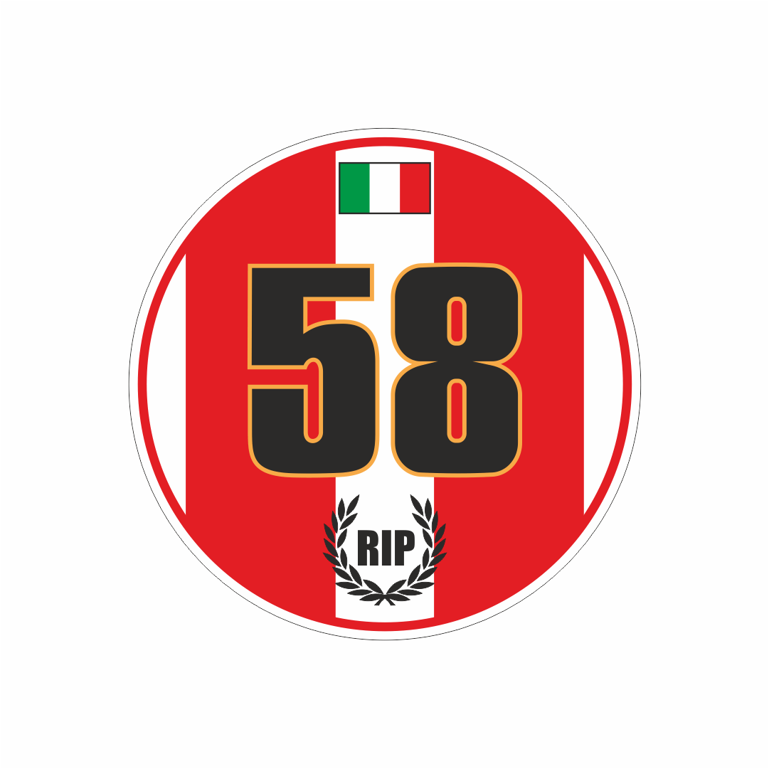 58 RIP (Circle) - Marco Simoncelli