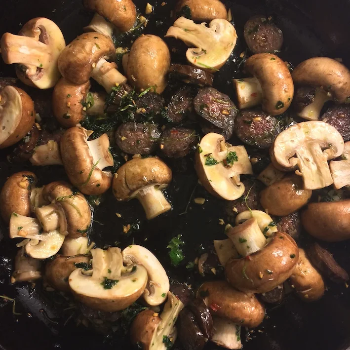 Boscaiola - Pasta med stærk pølse og svampe