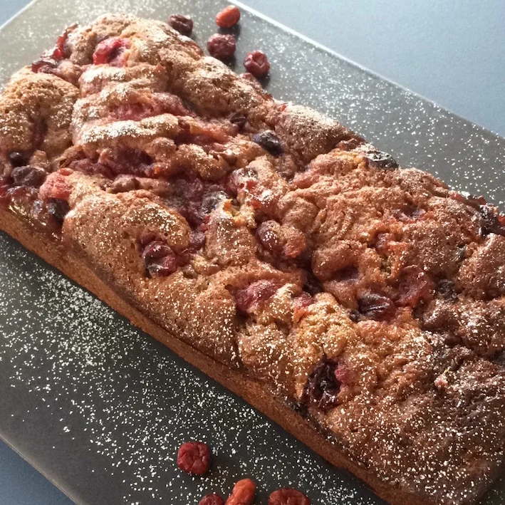 Sticky cranberry gingerbread