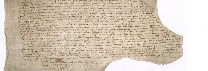 An example of the French 16th-century documents Prof Penny Roberts deciphers during her archival research.