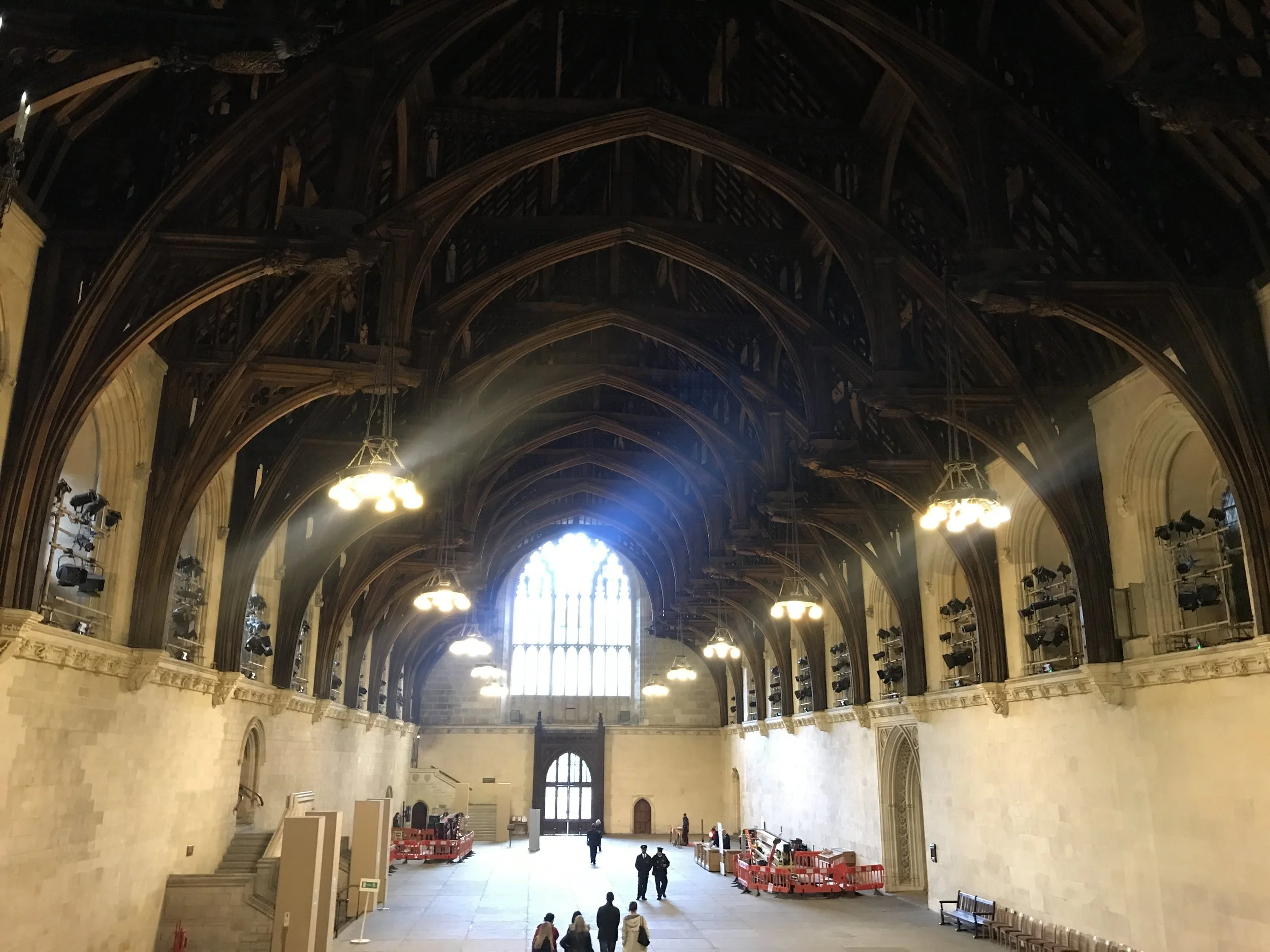 Westminster Hall is 900 years old. It was thought the the roof must have been supported by columns but no evidence has been found of these.