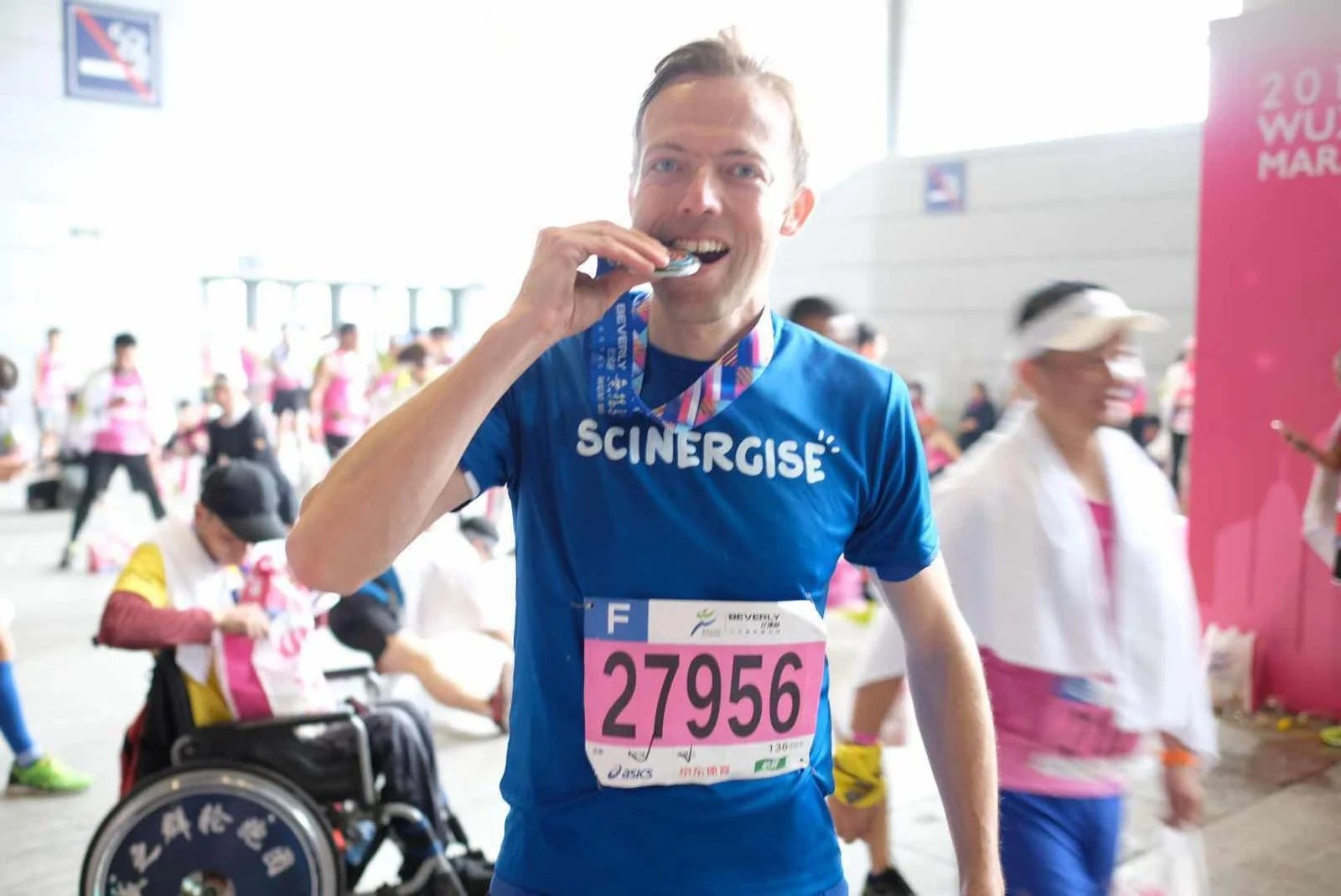 Andrew runs the Wuxi Marathon for Scinergise