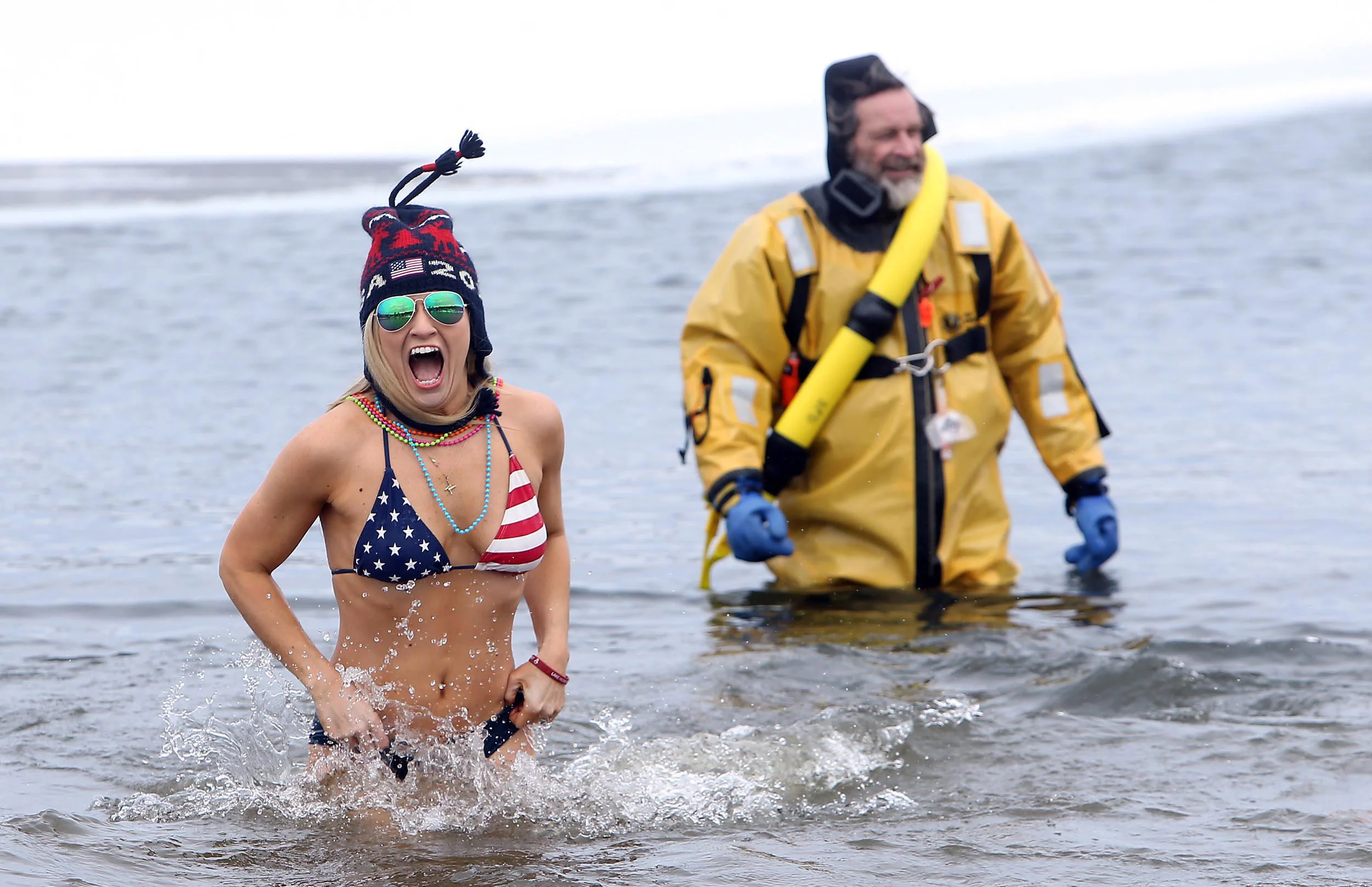 8th Annual Leap in the Lake at Hopatcong State Park. Lake Hopatcong, NJ