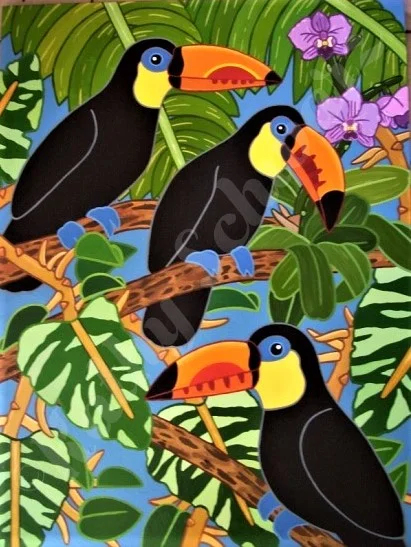 Acrylic - Toucan Trio (36x48) - Watermark.jpg