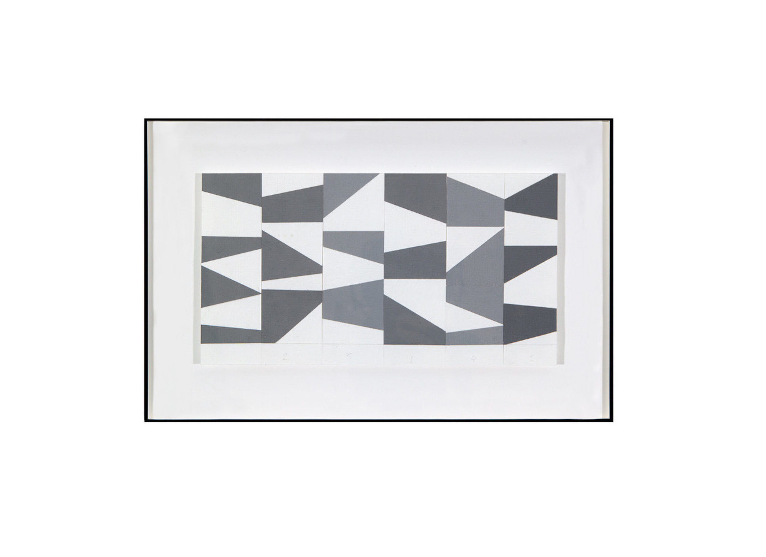   Dazzle pattern   (Study), 2016, oil on paper,  