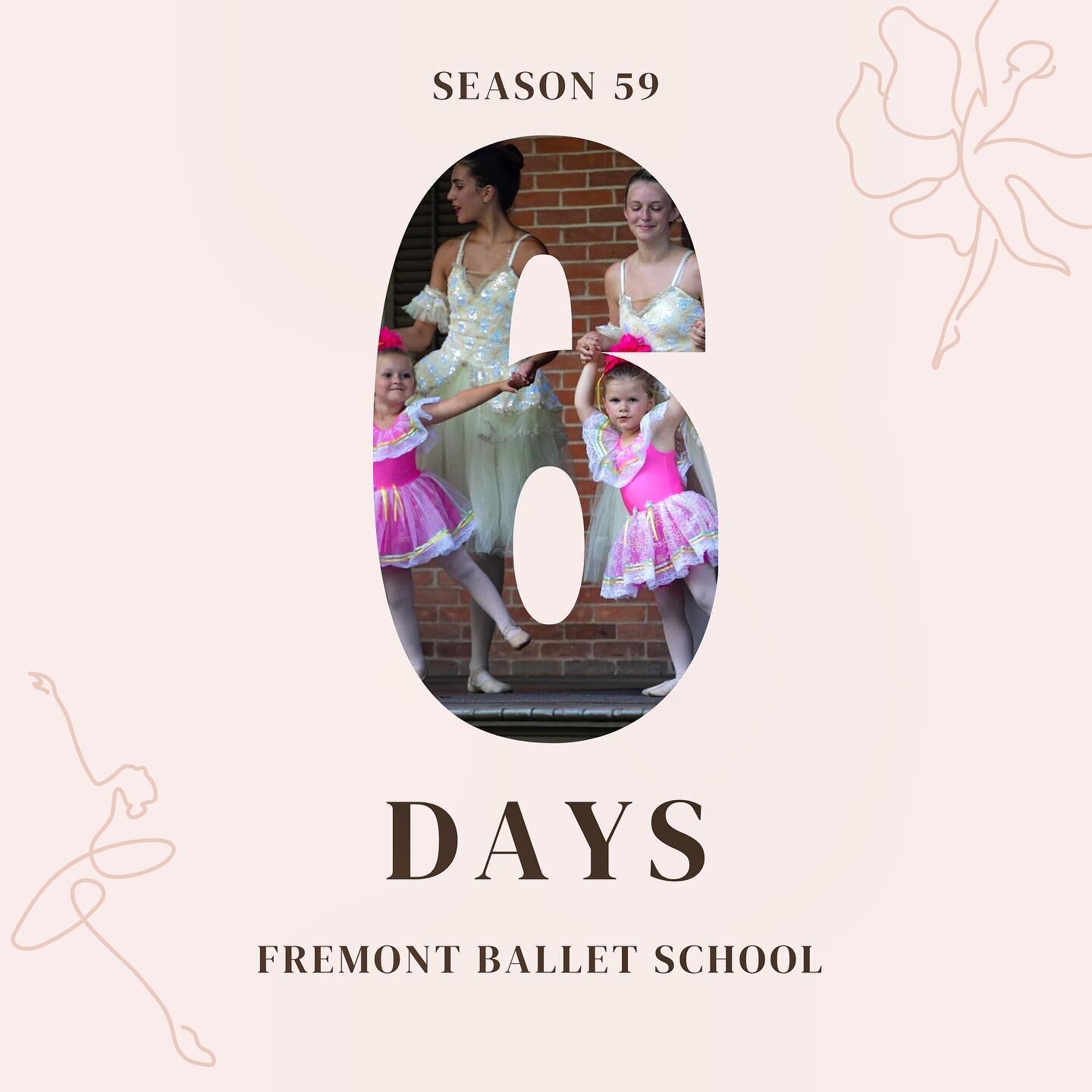 ✨ Less than a week until season 59! 6️⃣ days on the countdown until we&rsquo;re dancing together again!

#FremontBalletSchool #FremontOhio #FremontOhioDance #OhioDance #Ohio #Ballet