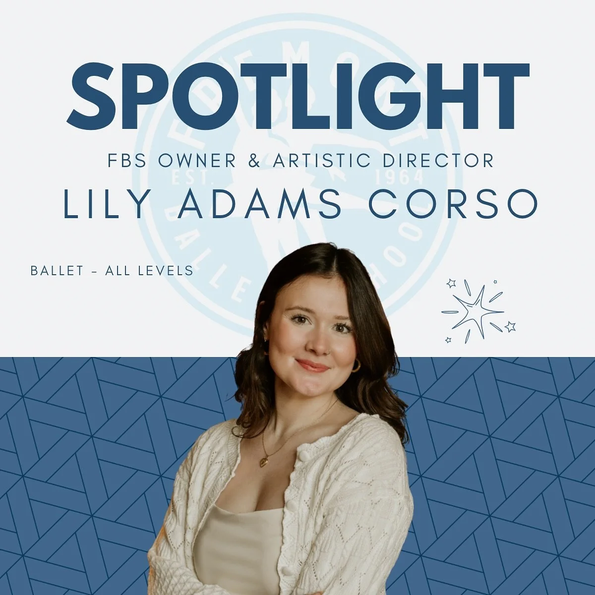 Hi 👋🏻 allow me to introduce myself! I&rsquo;m Lily Adams Corso, &amp; Ms. Lily to our wonderful students. I am the owner and Artistic Director of the Fremont Ballet School. I&rsquo;m the face behind our social media and website, too! Being the owne