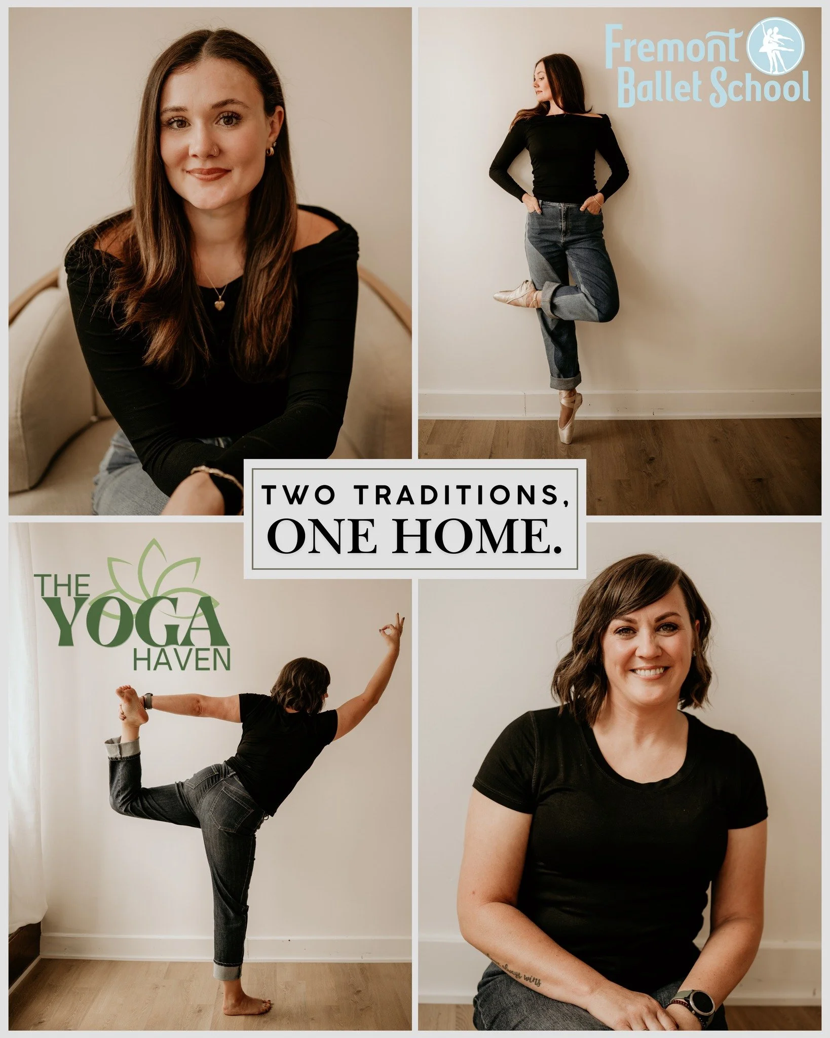 Big News ✨
After months of behind-the-scenes dreaming and planning, it's finally time to share:

The Fremont Ballet School welcomes The Yoga Haven to share our new home at 1201 Oak Harbor Road. We are creating a carefully thought-out space that will 