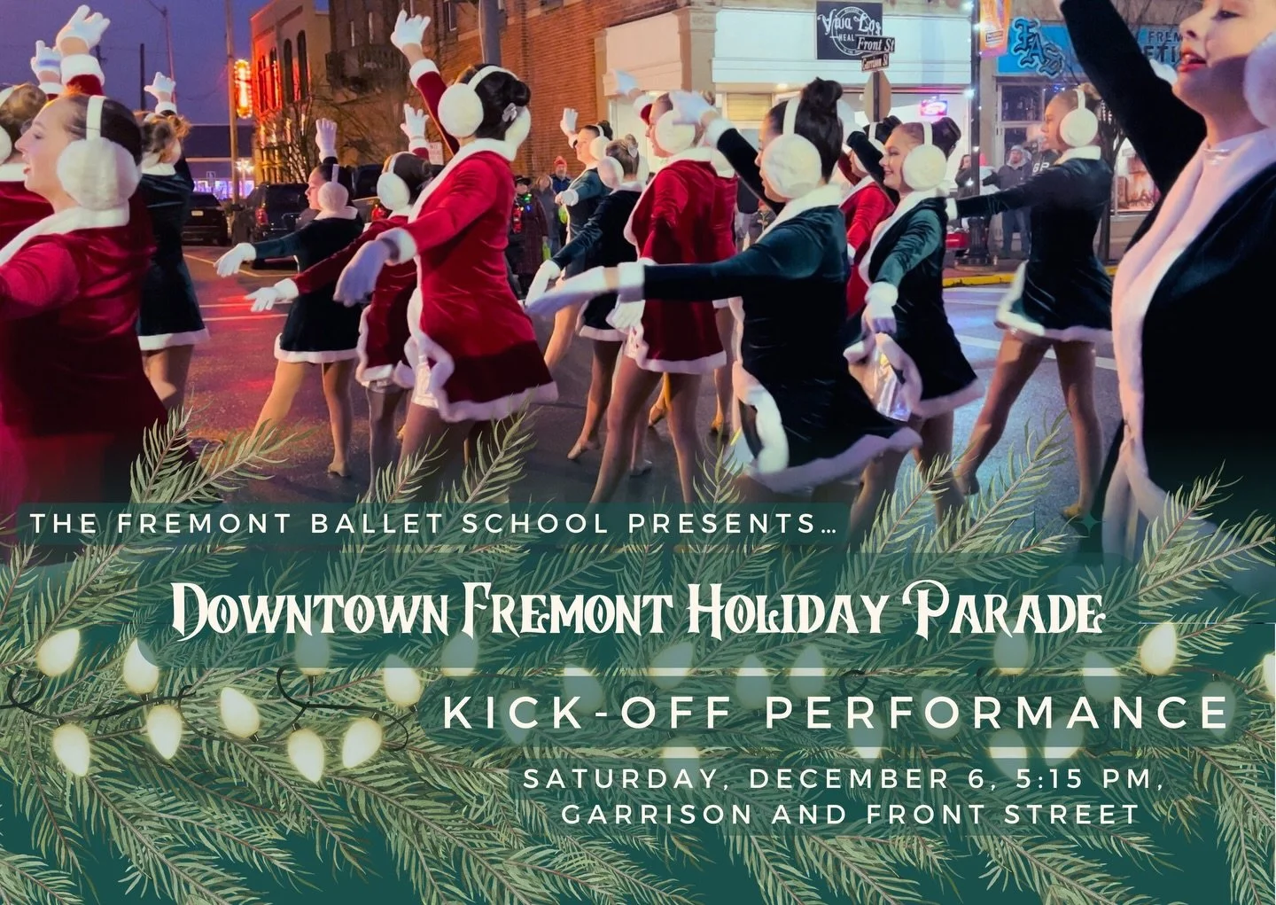 TONIGHT! Catch us on the intersection Garrison and Front for the @downtownfremont Holiday Parade kickoff performance! 5:15 p.m., Saturday December 6 in Fremont, Ohio. See you there!