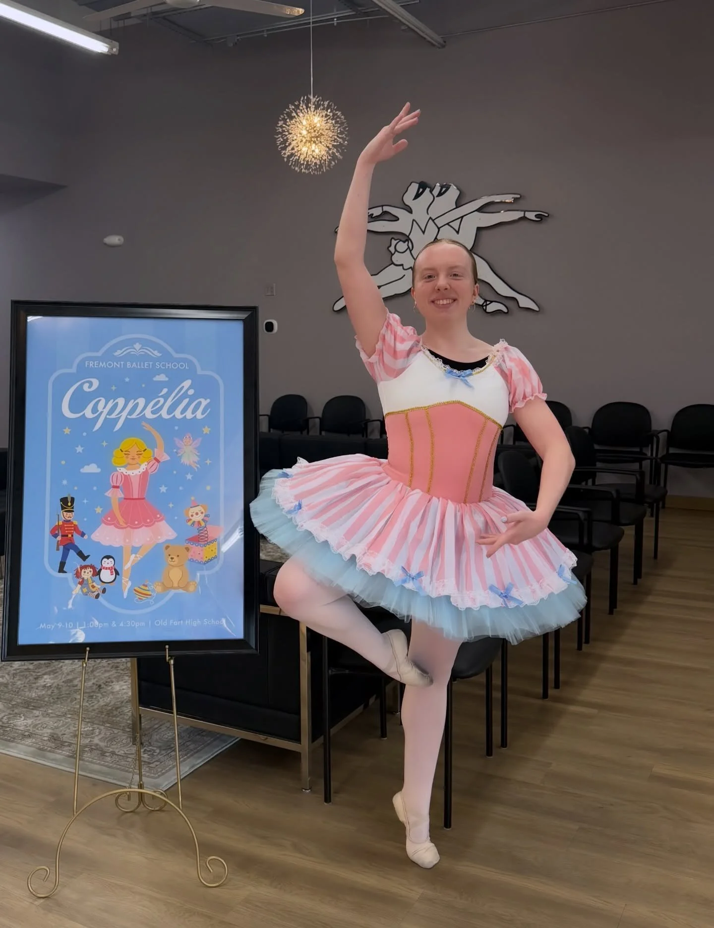 One week until we present Copp&eacute;lia on stage! There are still some great seats available for all 4 shows. 1:00 and 4:30 pm, May 9 and 10. Order online at fremontballetschool.com/coppelia-tickets 🎀🩰