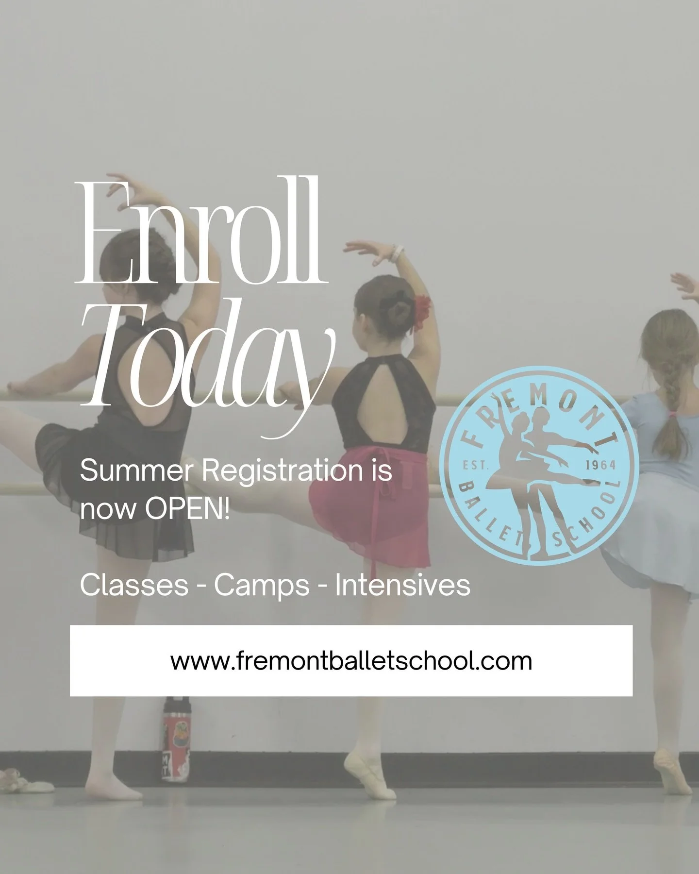 Summer registration is open! Don&rsquo;t miss your chance to increase your skills or try something new this summer. Visit fremontballetschool.com to enroll 🩰 

#fremontballetschool #summerclass #ballet #dance #fremontohio