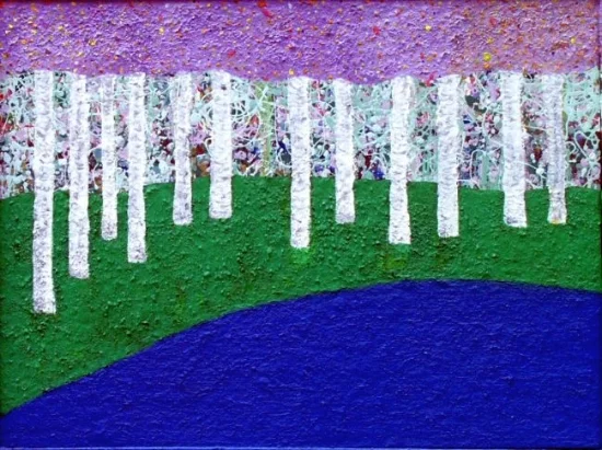 Straight Birch On The Peninsula