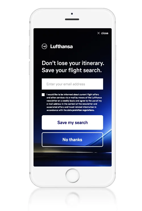 Full screen canvas entrance overlay for mobile