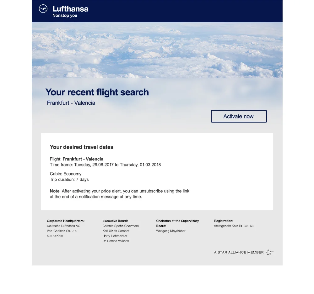 Double opt-in email on desktop