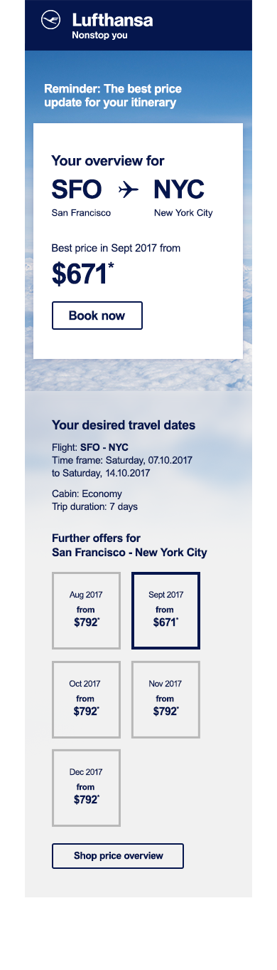 Best price search email on mobile
