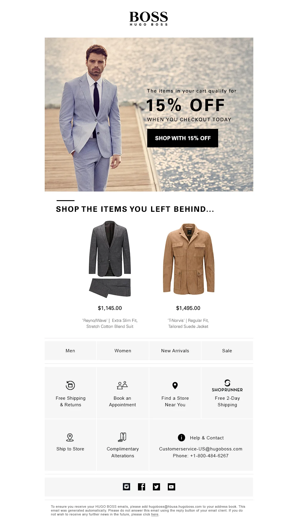 Product abandonment email