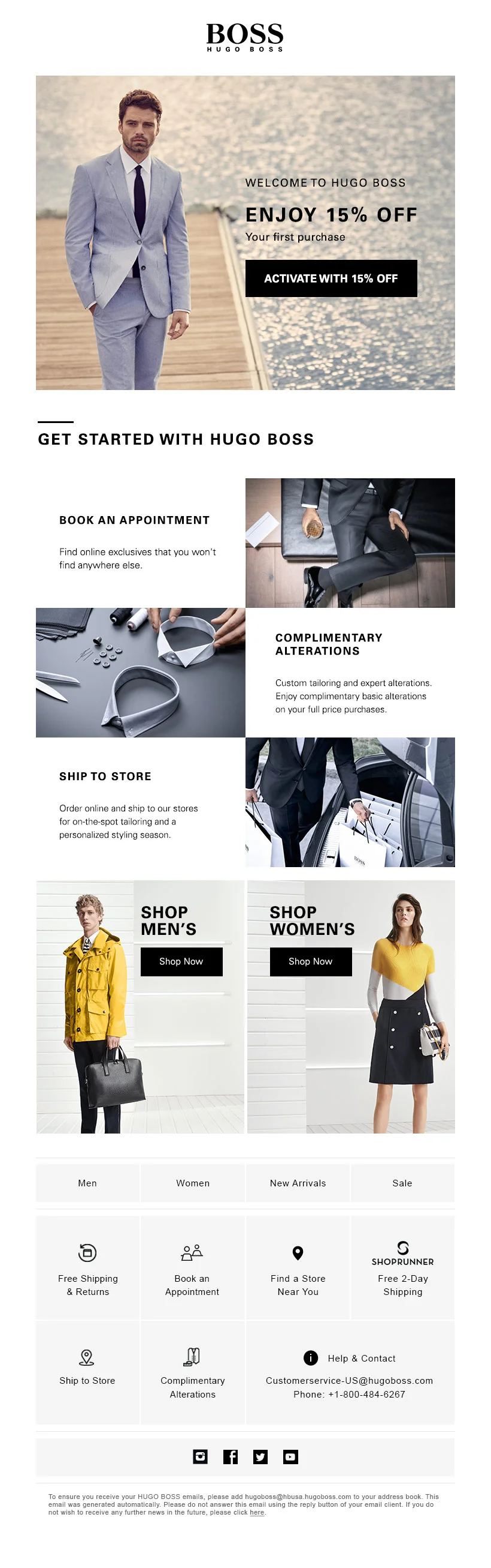 Behavioral welcome email