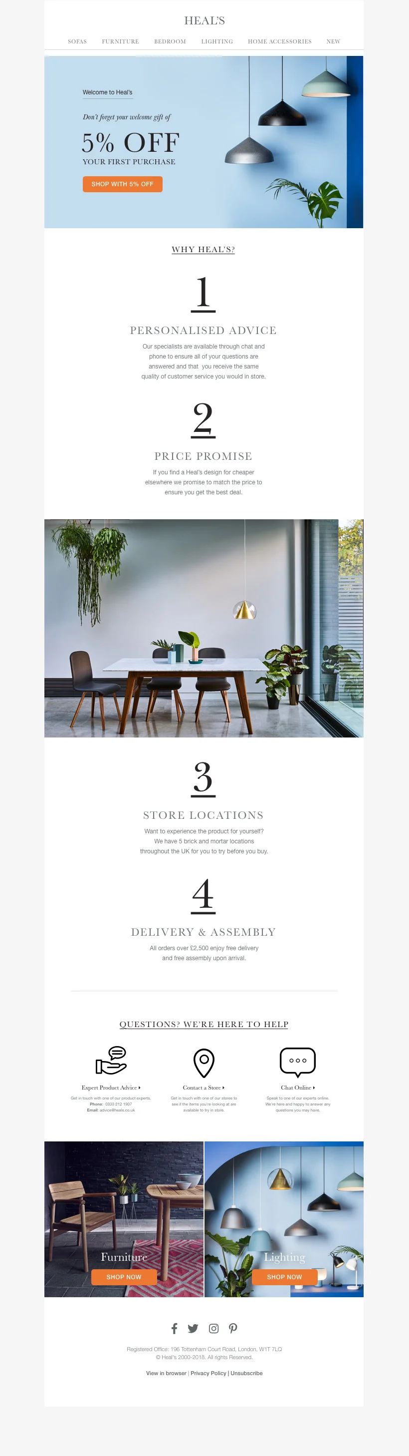 Behavioral welcome email