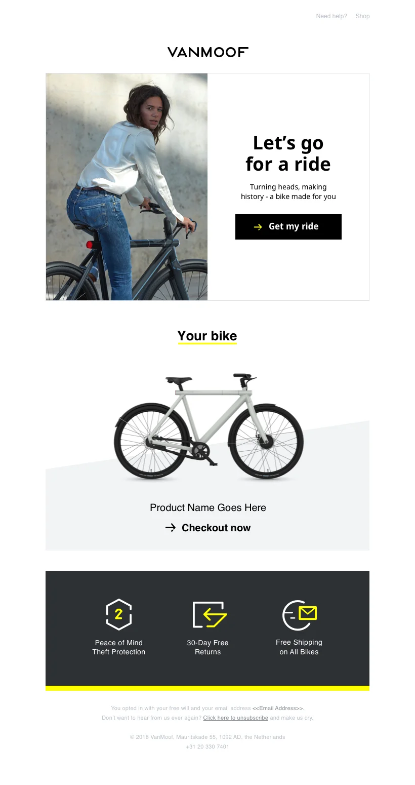 Cart abandonment email (for UK customers)