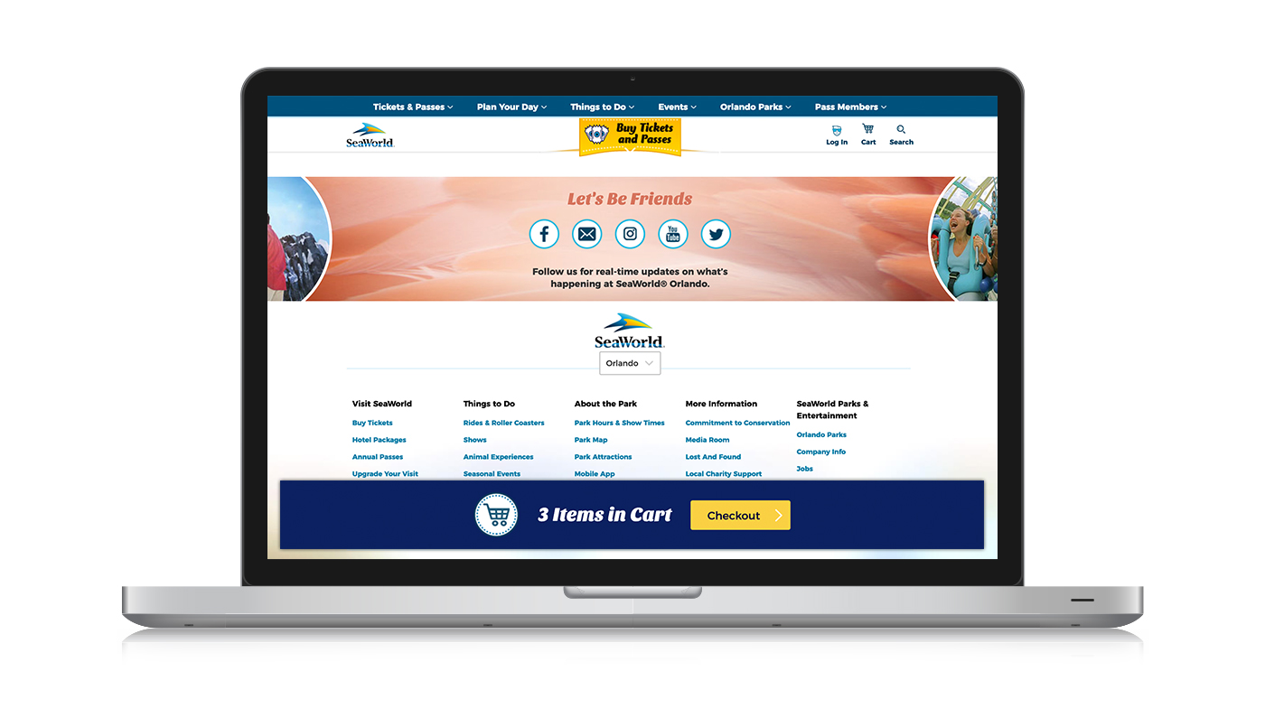 Items in cart bottom bar on desktop
