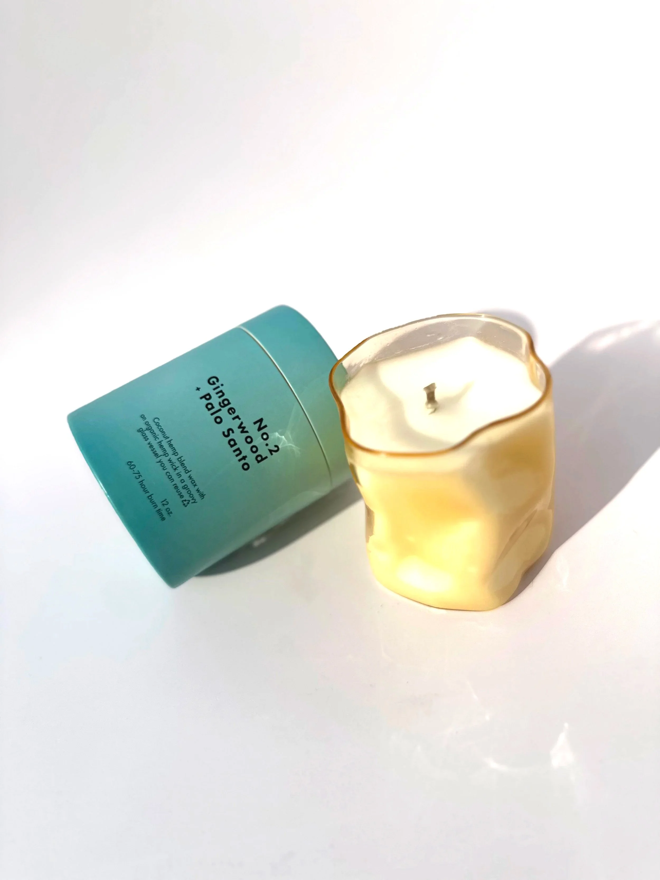 12 oz No2 Gingerwood Palo Santo Candle.jpg