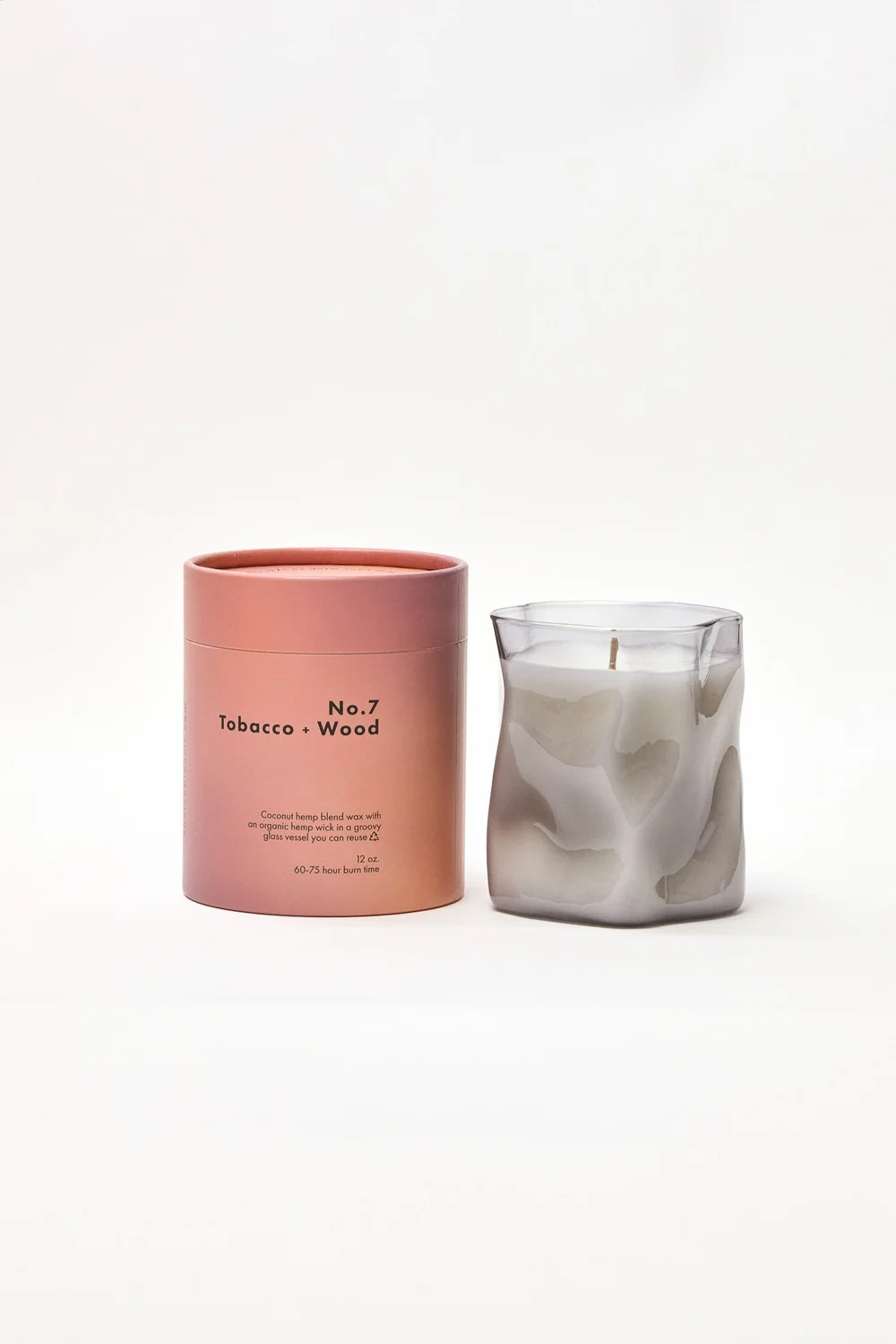 Natural Candles: Tobacco + Wood in Reusable Glass Vessel — CHOICE BLOOMS