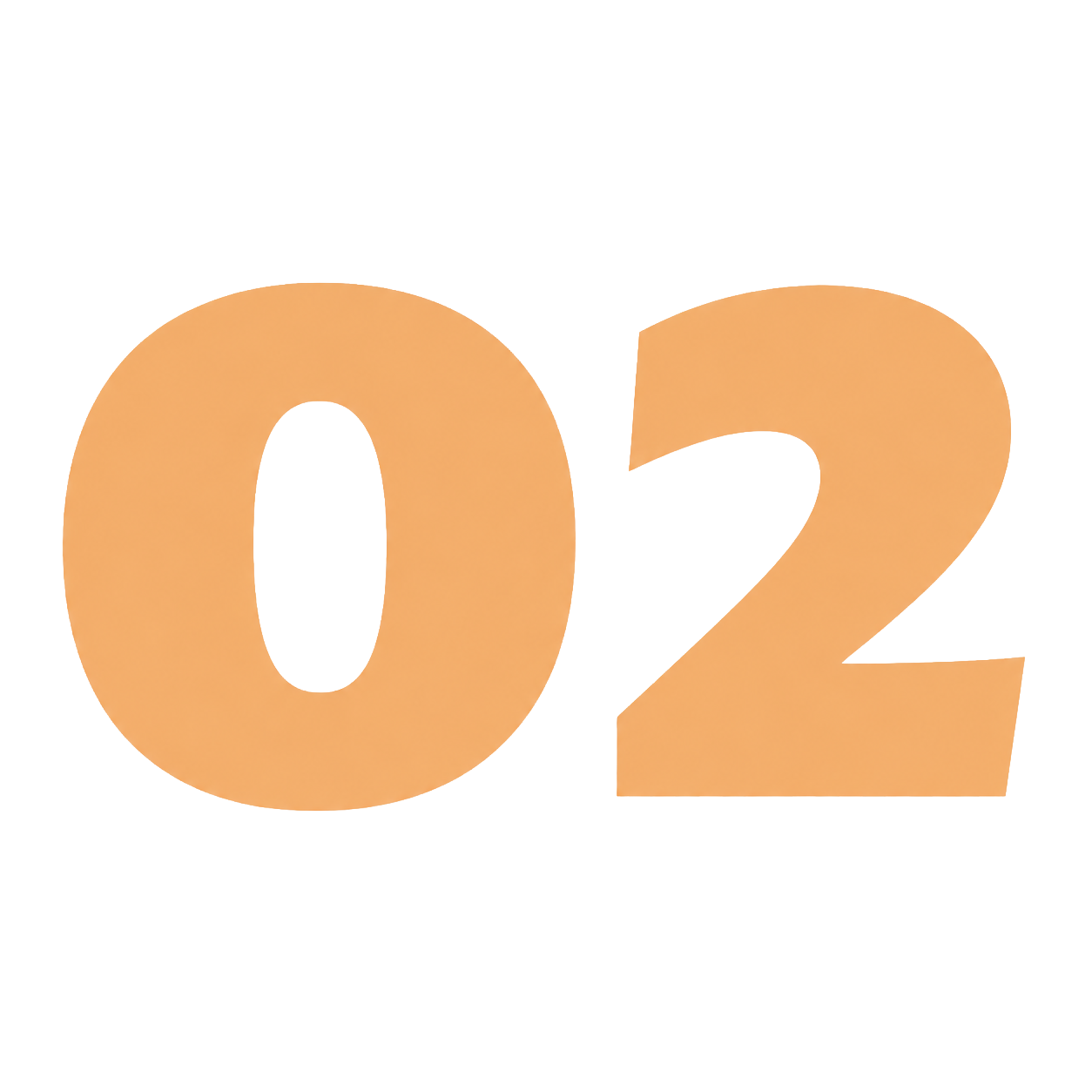 Golden metallic numbers 0 and 2 on a reflective surface.