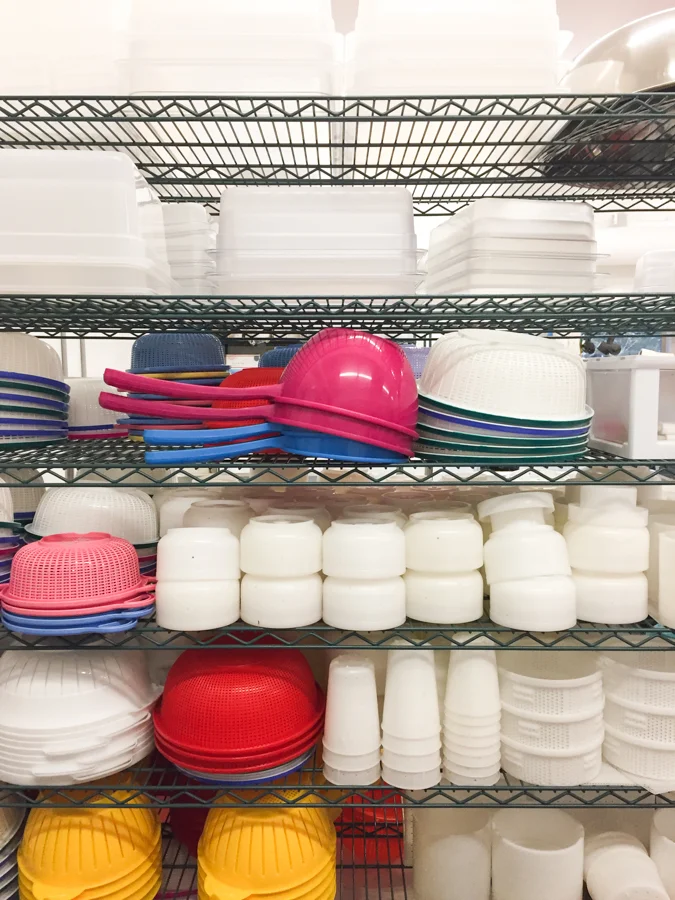 Briar Rose cheese gets its basket shape after draining in these forms.