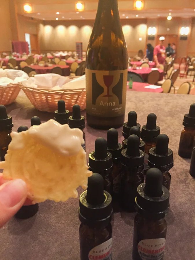 Oils, cheese, and beer from the 99 Problems session. Hello, turpines.