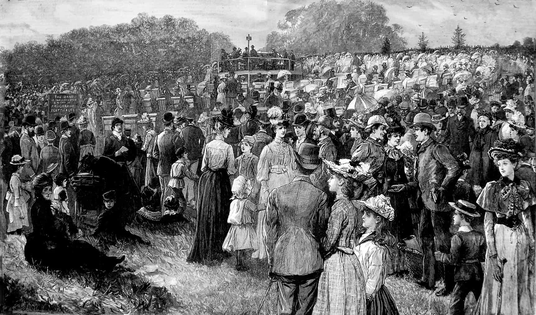 1891 Hampstead Heath Music Band People.jpg