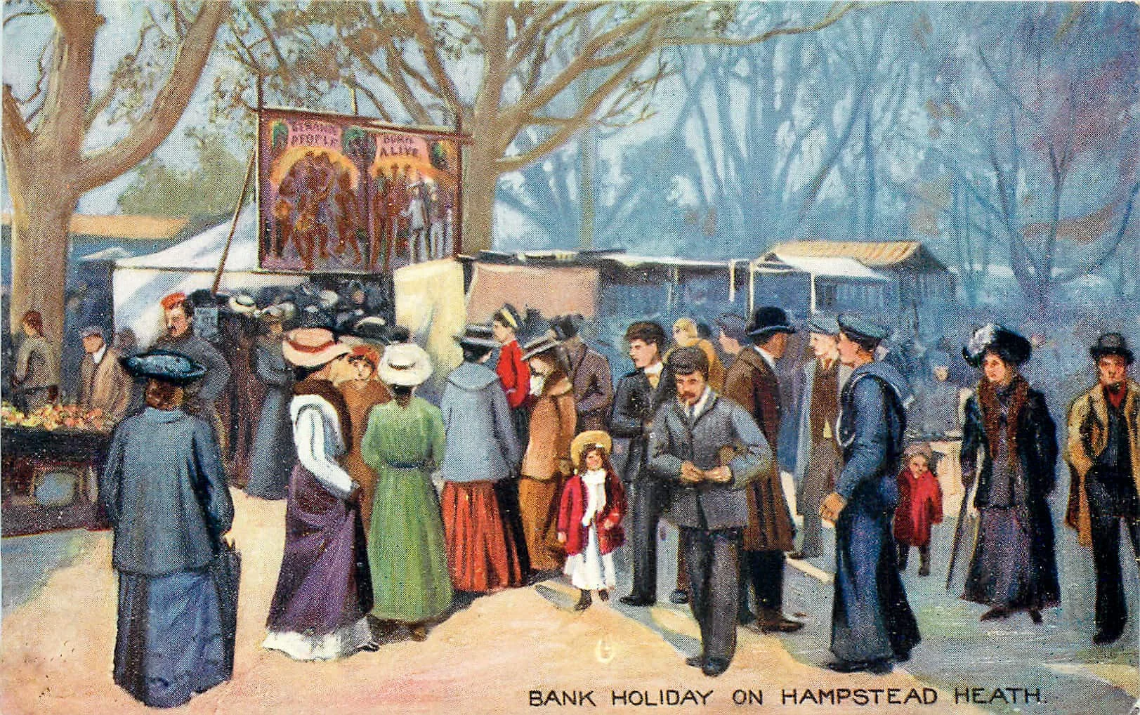 1907 BANK HOLIDAY ON HAMPSTEAD HEATH (banners between trees) .jpg