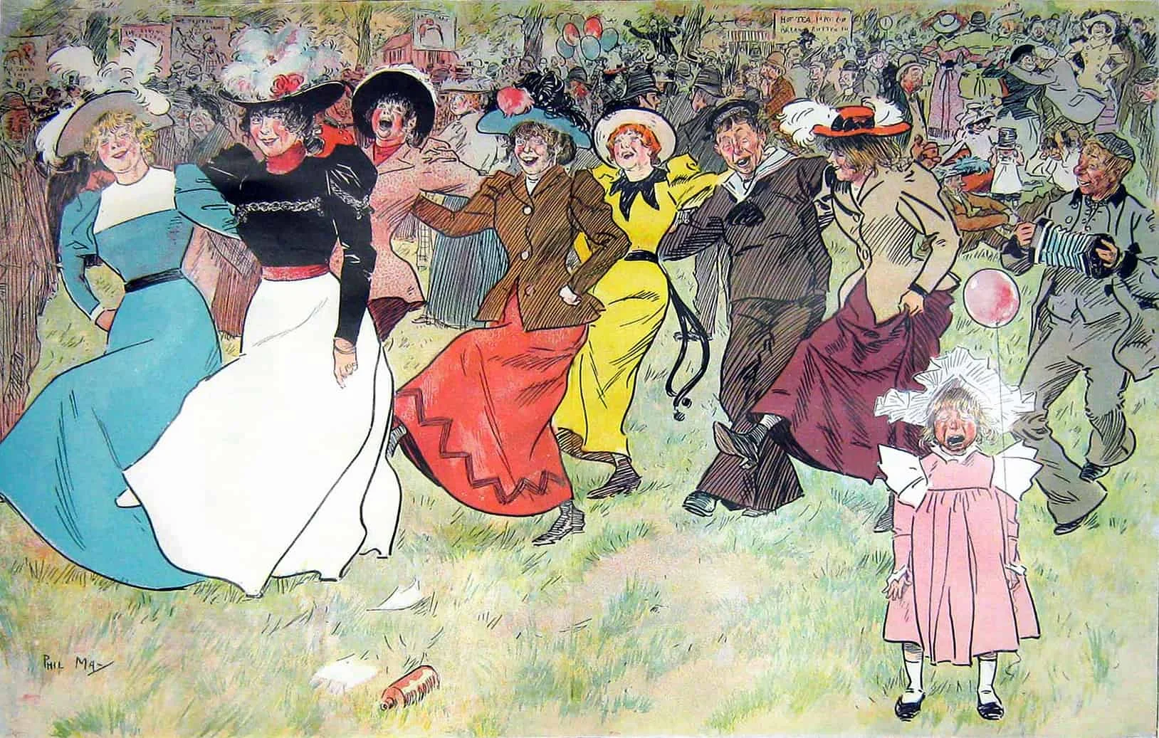 1902 Colour Print Cockney Carnival Hampstead Heath.jpg