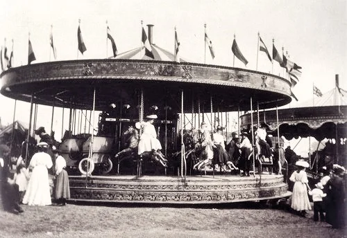1905 Fair Steam driven Gallopers, Heath Fair.jpg