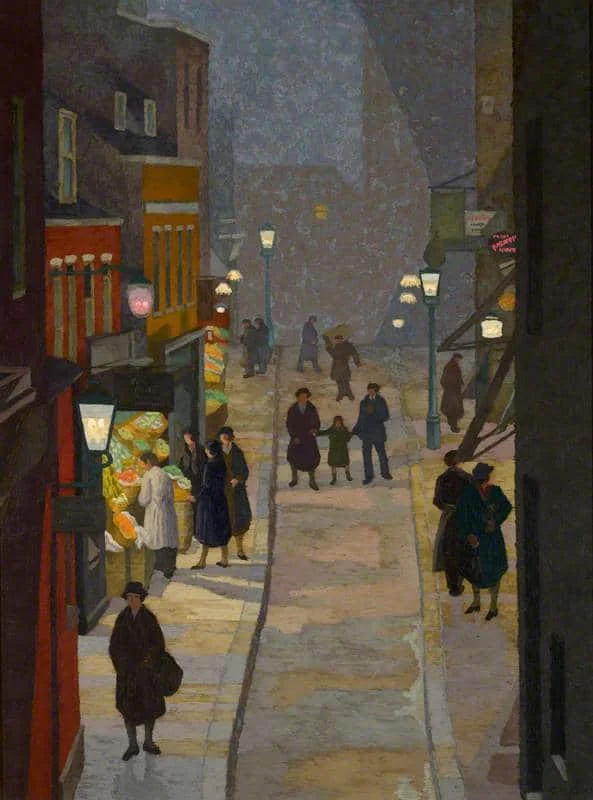 Flask Walk, Hampstead, at Night, Charles Ginner, 1933 .jpg