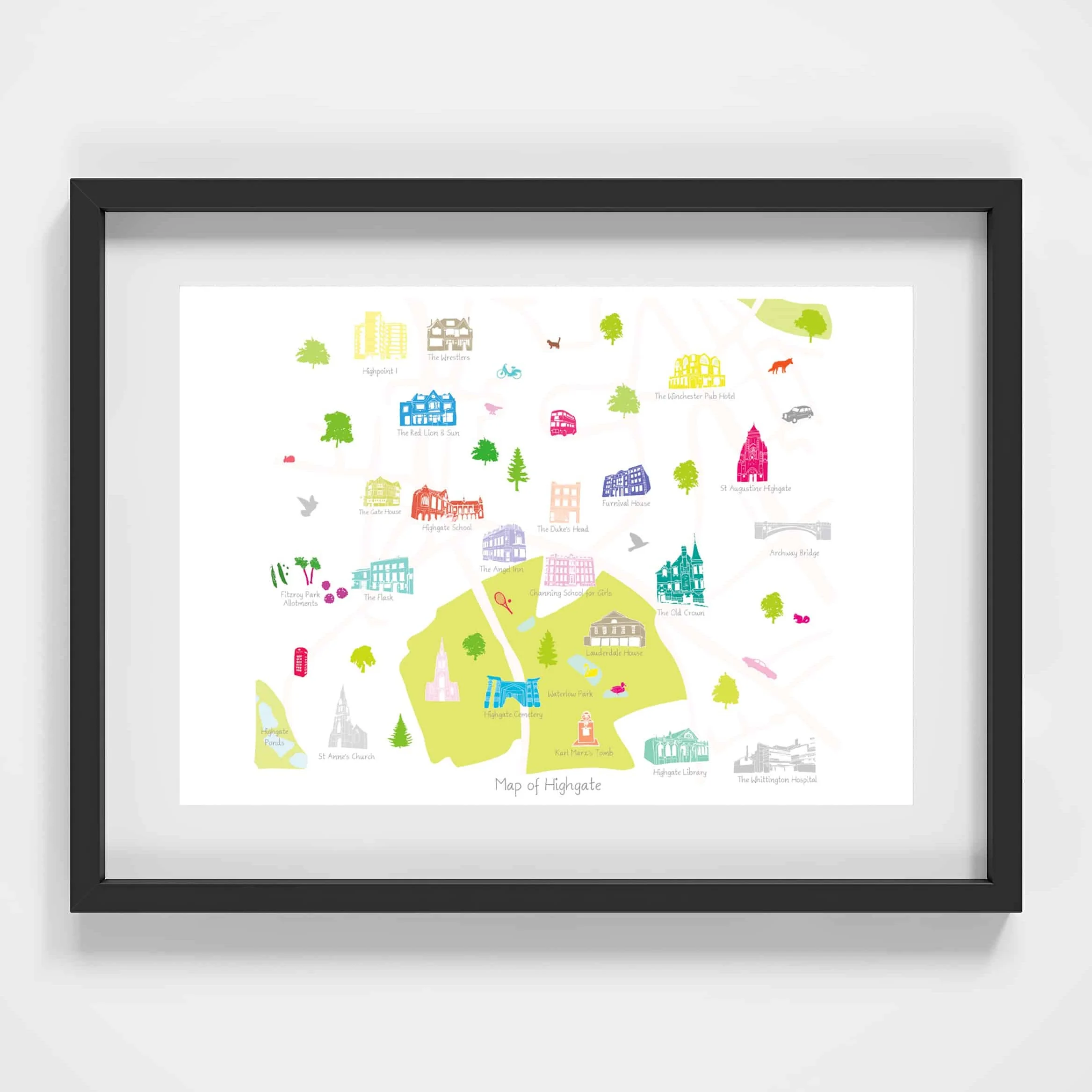 Map of Highgate // A3 Print