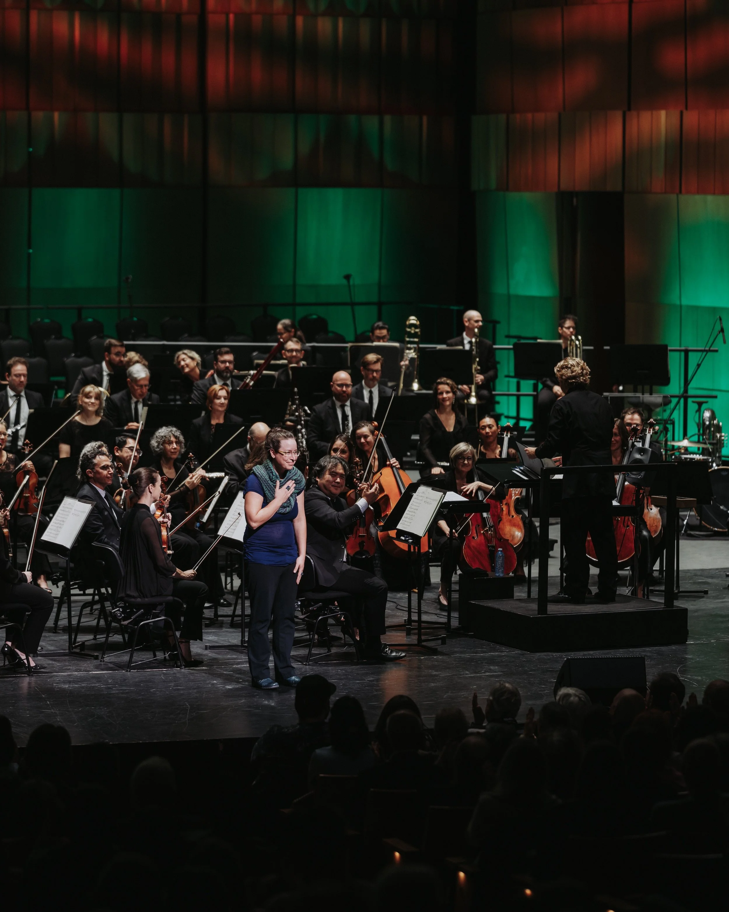 Carmen bows for her piece Imaginal with National Arts Centre Orchestra DSCF6477 Curtis Perry.jpg