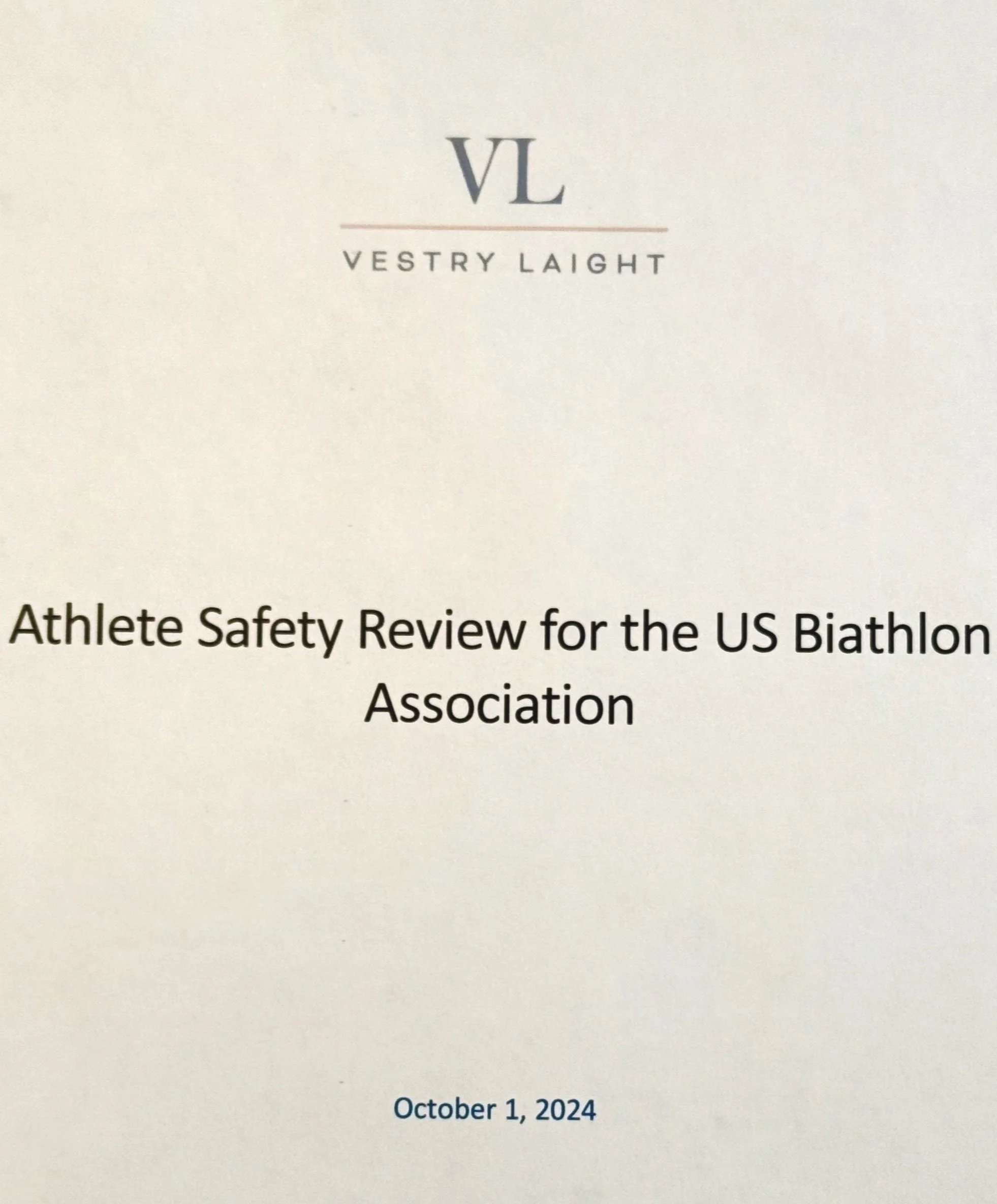 Vestry Laight Issues Report on Athlete Safety for United States Biathlon