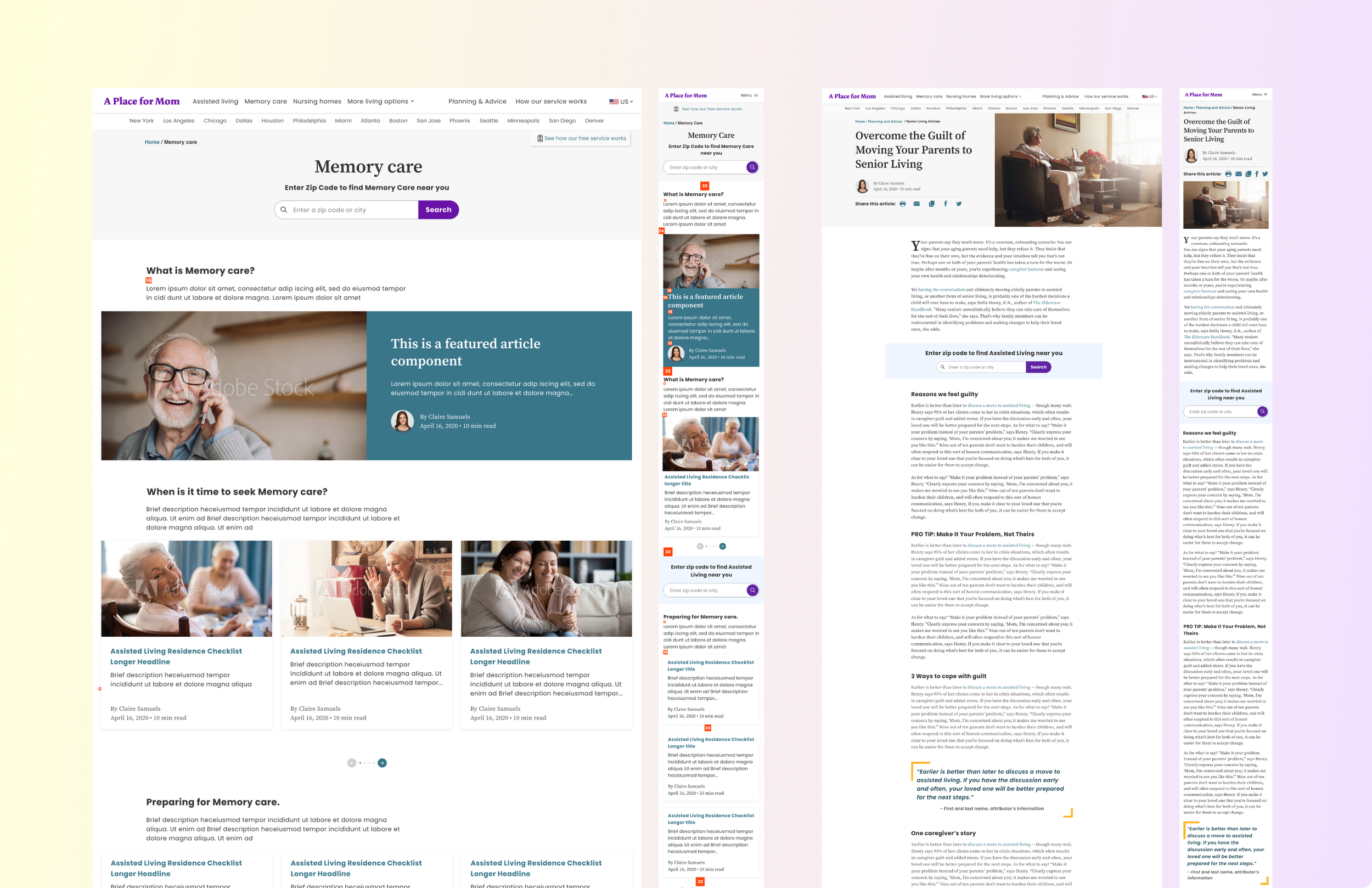 Articles and pillar pages